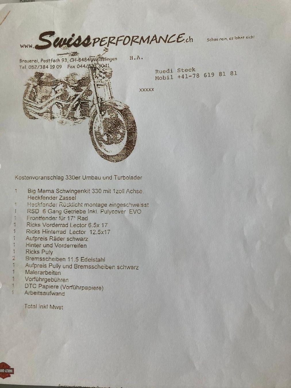 Harley-Davidson Chopper: Harley Davidson Night Train – Usato da Münchenstein venduto da mar_7q8j 7