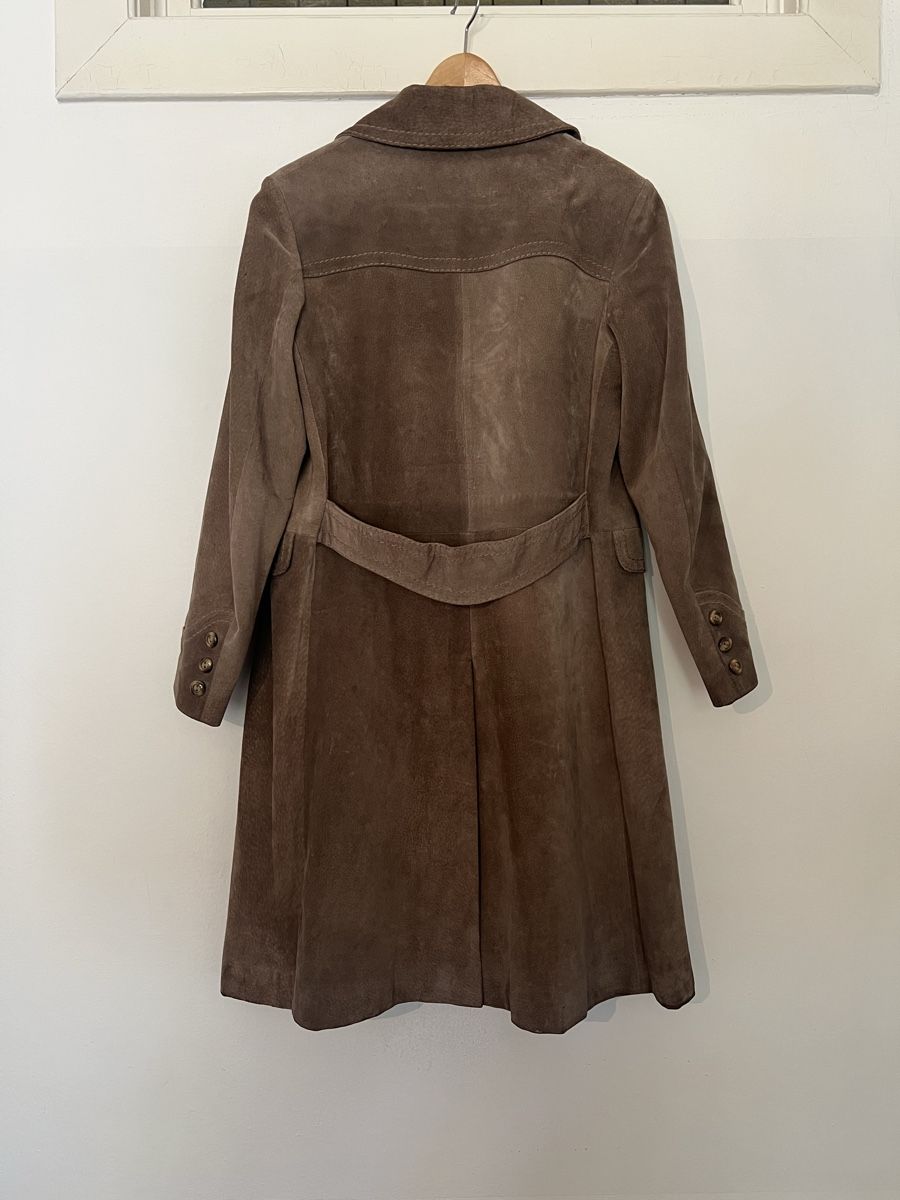 Cappotti: Brauner Vintage Wildleder-Mantel, Grösse M – Usato da Basel venduto da evaelette 4
