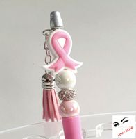 1 Kugelschreiber "PINK RIBBON" mit Zottel %