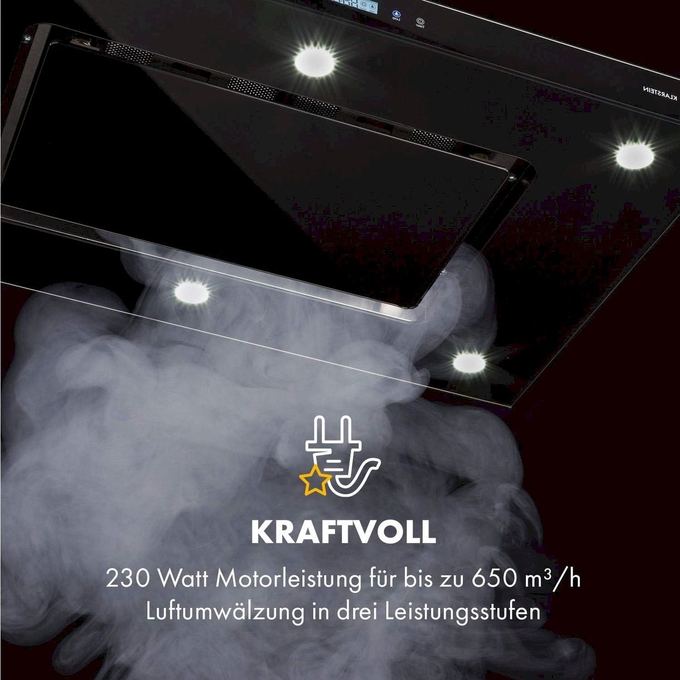 Cappe di aspirazione: Klarstein VALERIA Inselhaube 90cm A – Nuovo e nell'imballaggio originale da Bottighofen venduto da zaap 2