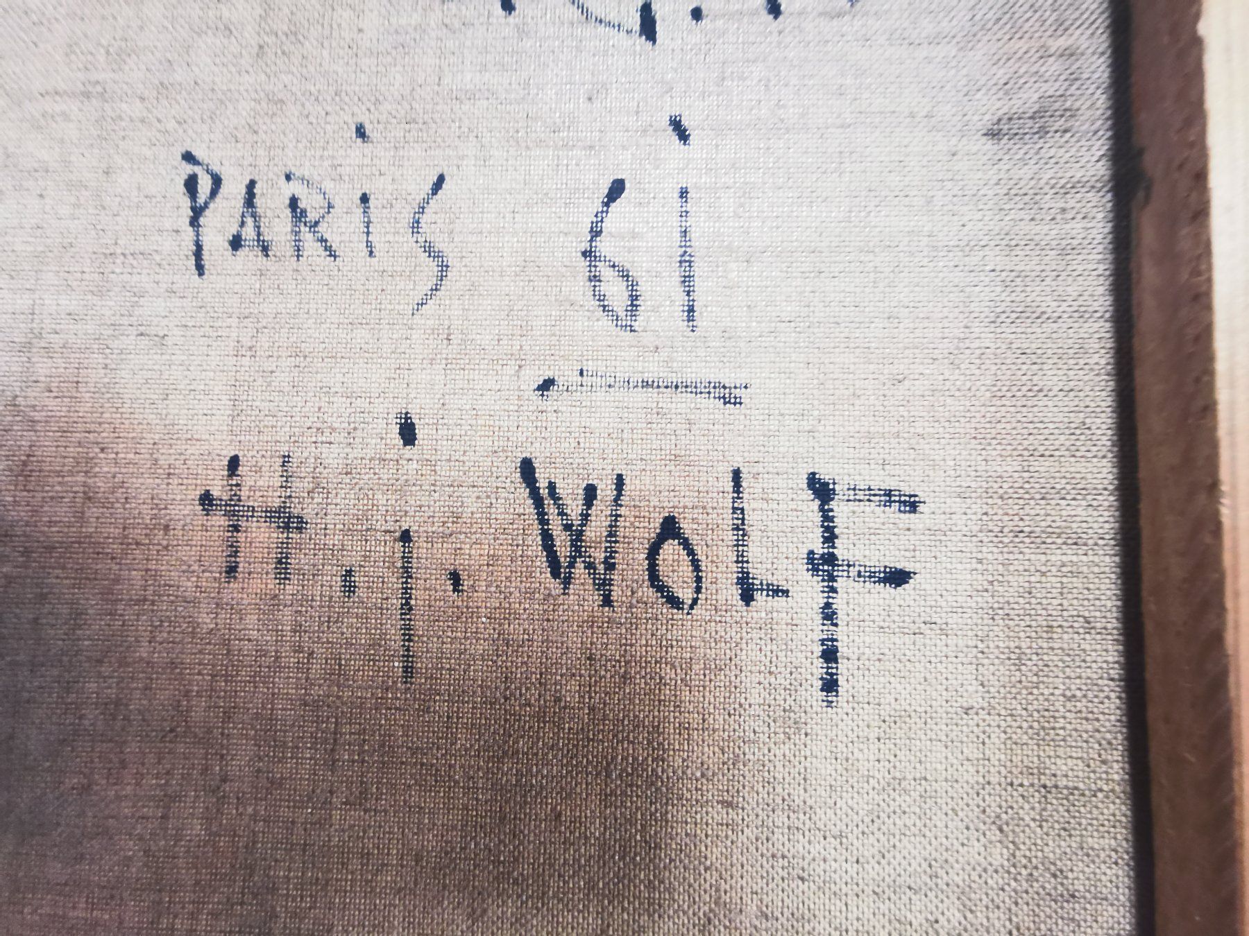 Gemälde: SIGNÉ WOLF PARIS 61 HUILE SUR TOILE – Gebraucht aus Genève von Qanil77 7
