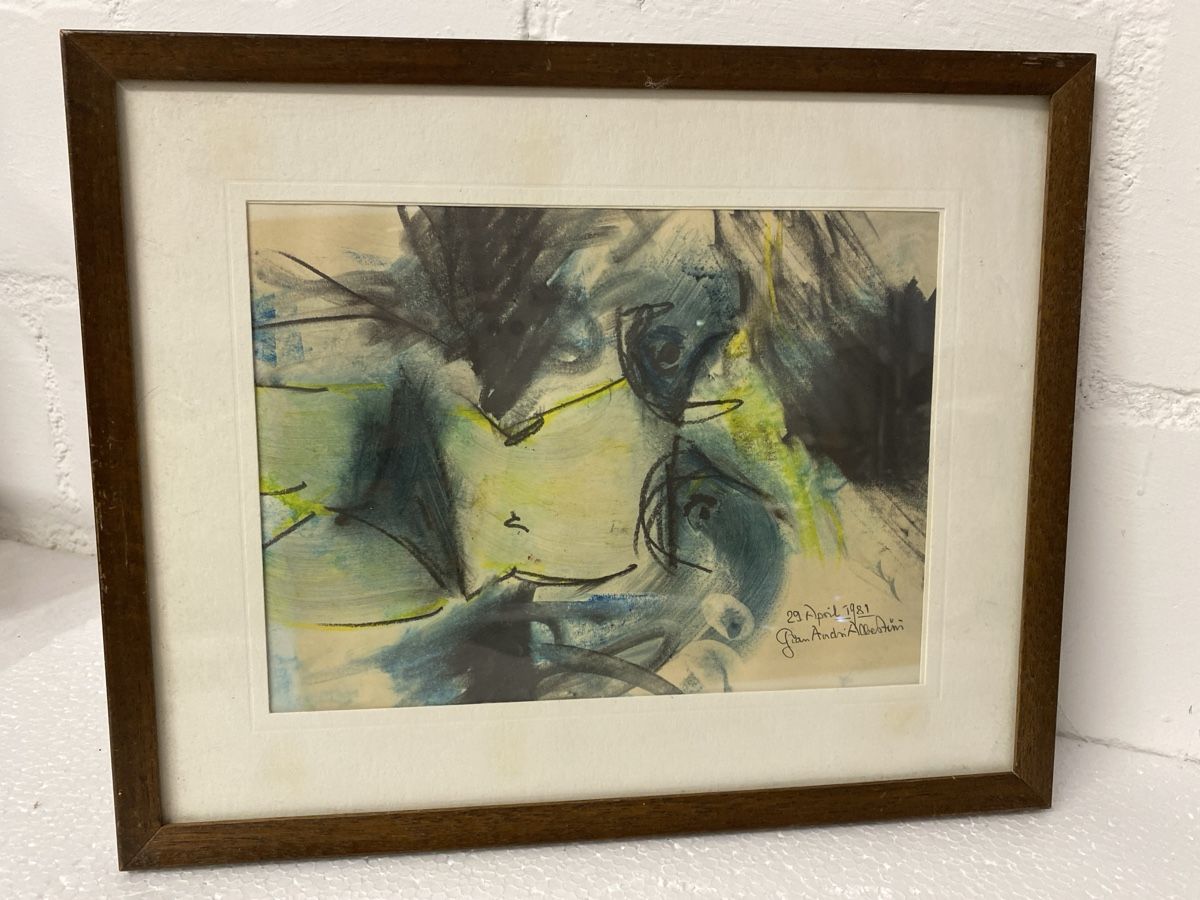 Tableaux: Zwei gerahmte Abstrakte Bilder – D'occasion à sursee par trilli-tralli 7