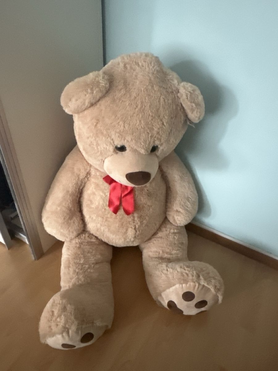 Giocattoli: Giant Teddy Bear with Red Bow - Perfect Gift! Plush! – Usato da Oberglatt ZH venduto da benedita871682