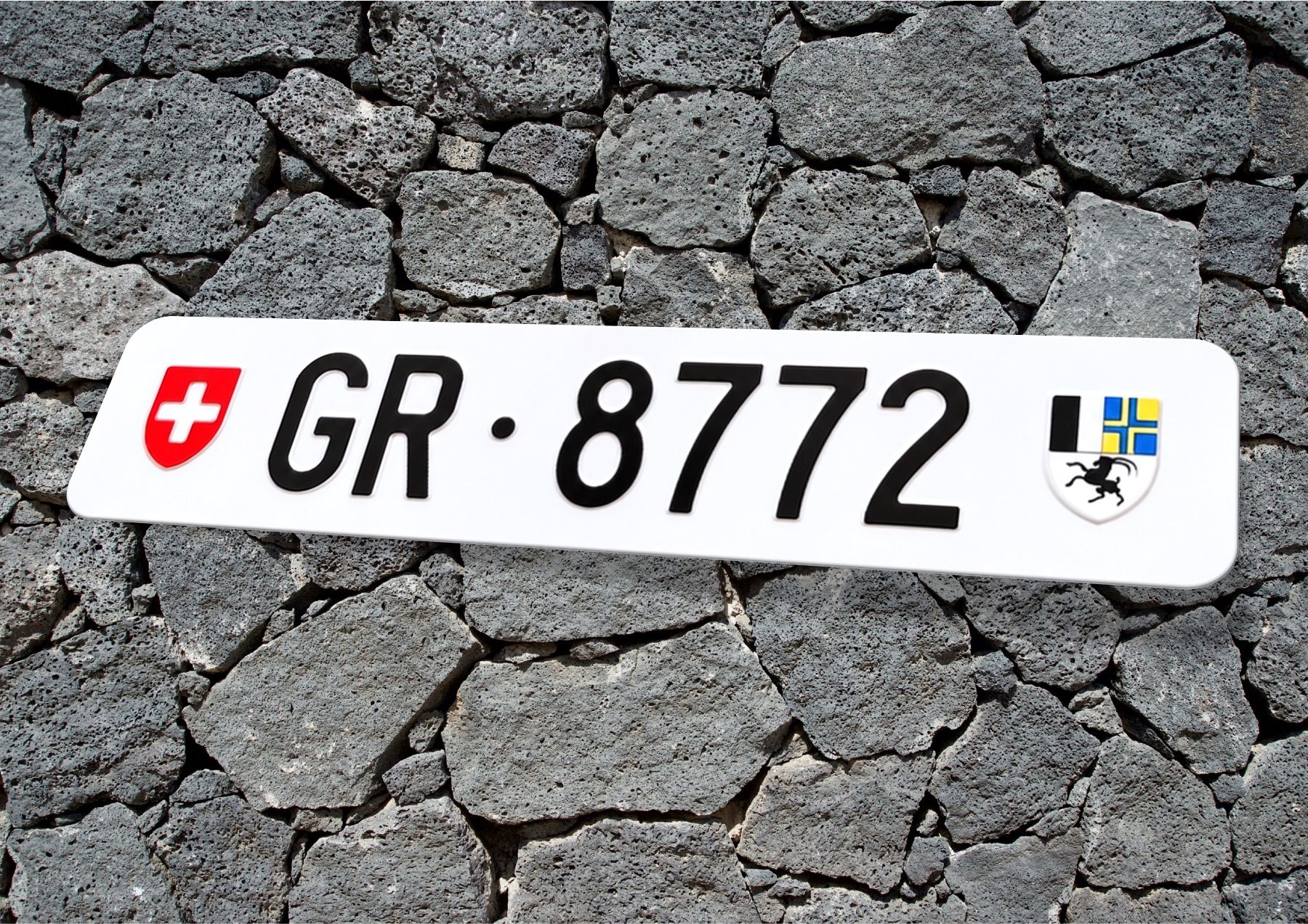 Insegne: GR Autonummer/Kontrollschild – Usato da Chur venduto da autonummer-gr.ch