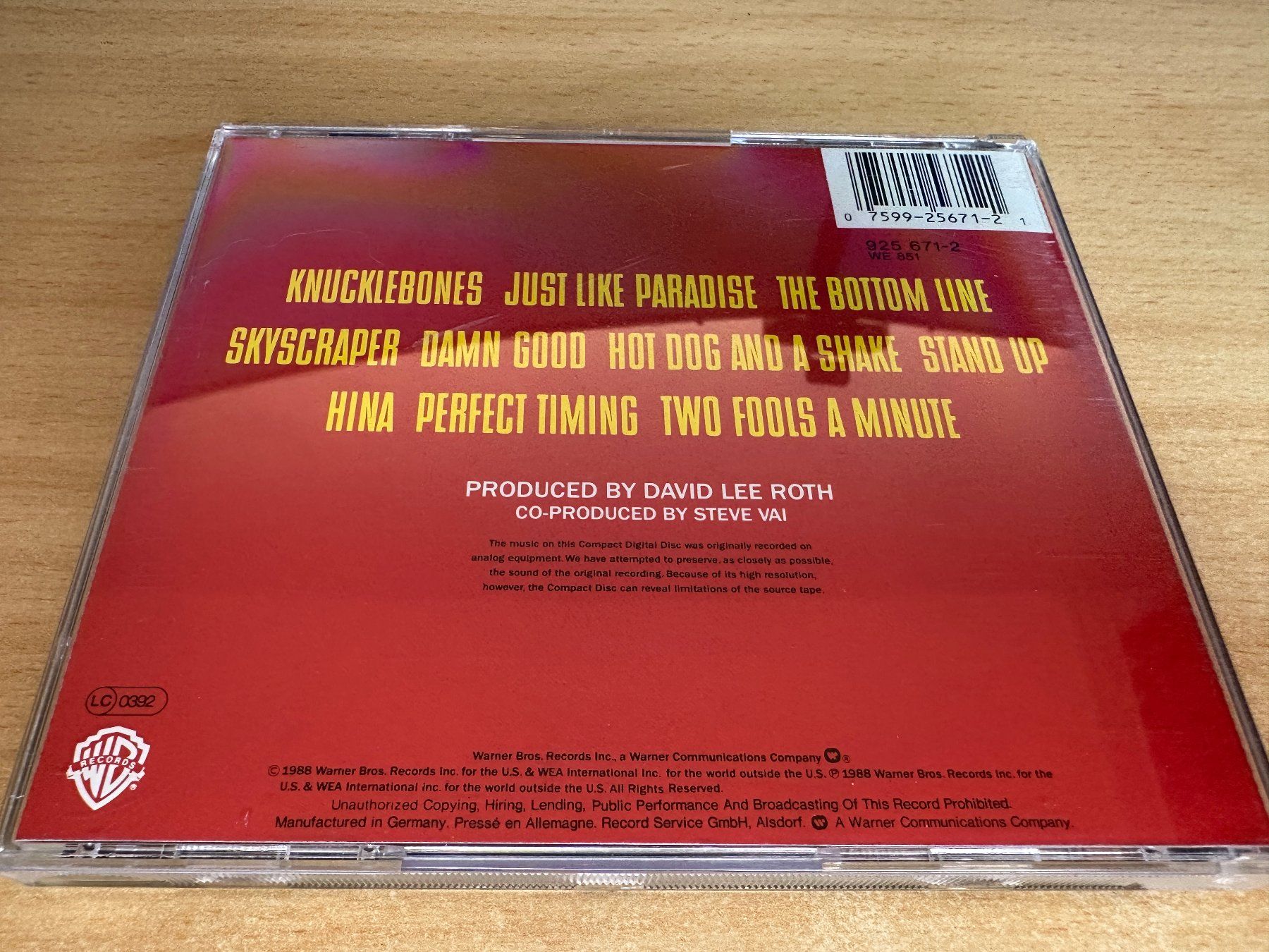 CD: David Lee Roth – Skyscraper – Usato da Rikon im Tösstal venduto da Alpenmutz 1