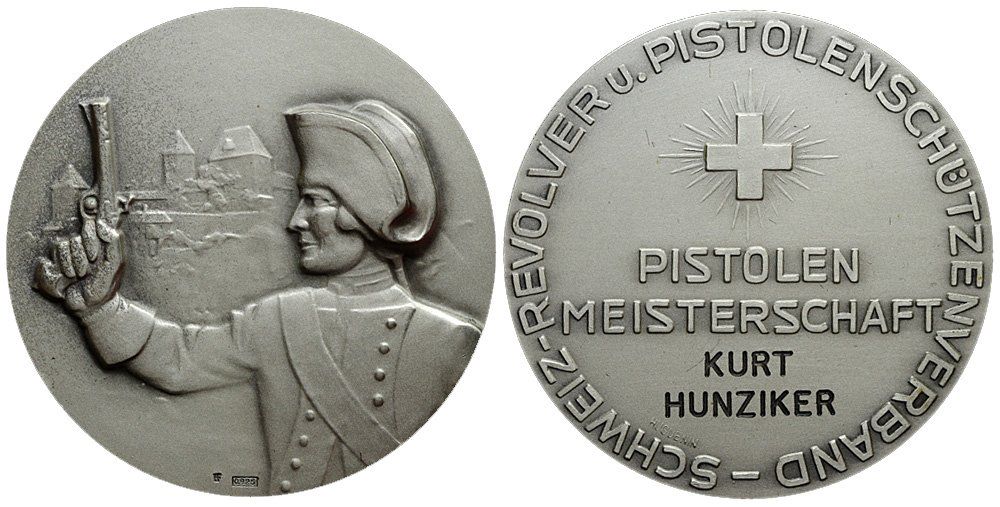 Medaglie: Silbermedaille o.J. Pistole – Usato da Chiasso venduto da Novamarketing