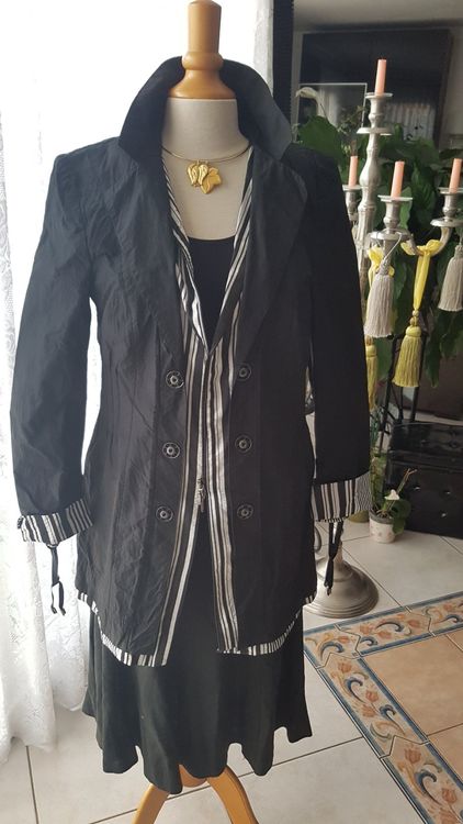 Jupe femme BiBA noire polyester mélangé taille 10