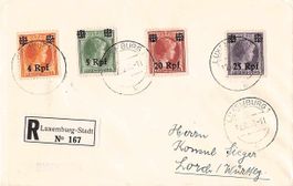 Interessanter Beleg DEUTSCHES REICH LUXEMBOURG
