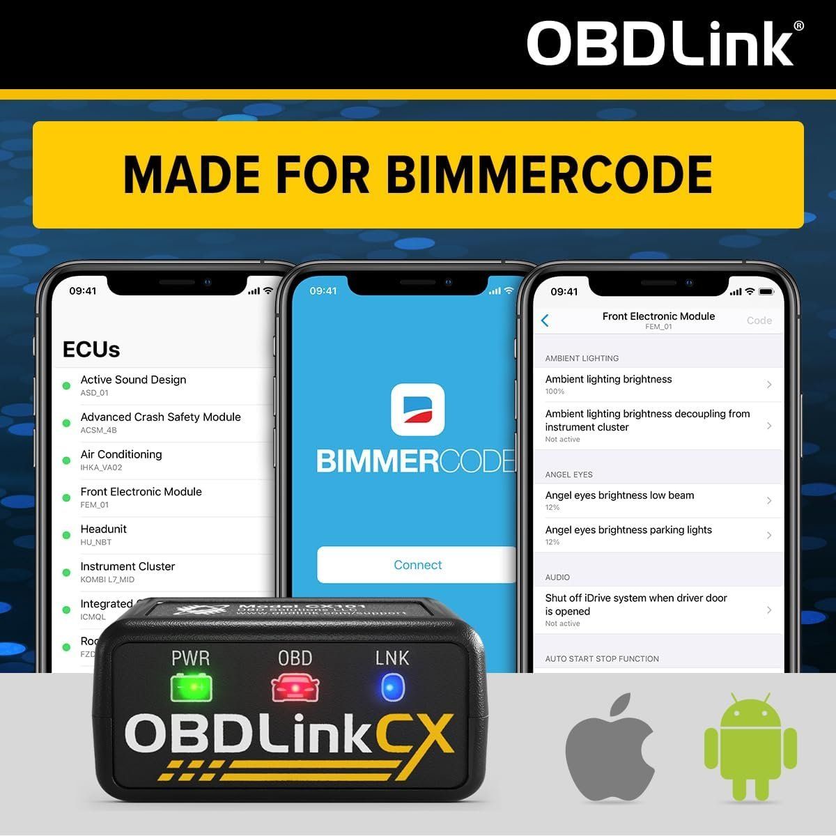 Accessori per altri veicoli: OBD2 Bluetooth 5.1 Adapter BMW Mini Bimmercode iOS Android – Nuovo e nell'imballaggio originale da St. Gallen venduto da VerkaufsMaus50 1
