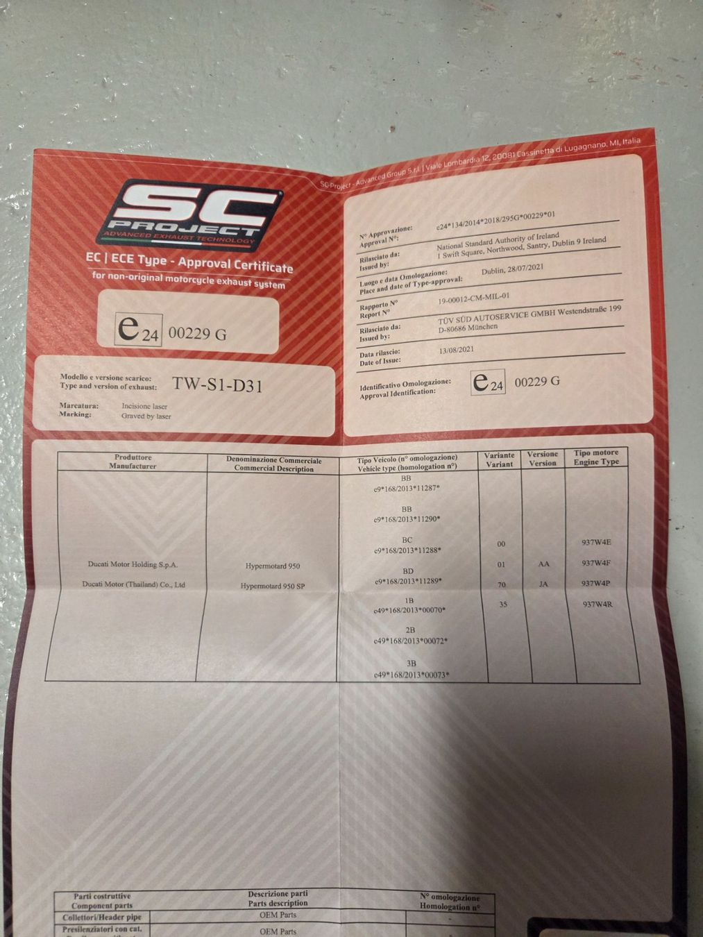 Ducati Échappements: SC Projekt Auspuff – D'occasion à Esslingen par RogerZH1 5