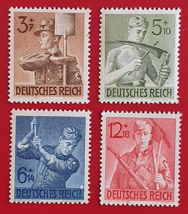 Prophila Collection Briefmarken Deutsches Reich 1943 – Pferderennen, Rosegger, Komplett Mit Falz
