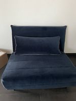 Schlafsofa d.blau Samtbezug