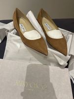 Jimmy Choo Alvena Flat Ballerinas Wildleder Braun 38