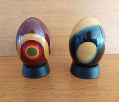 Handbemalte Vintage Ostereier aus Holz