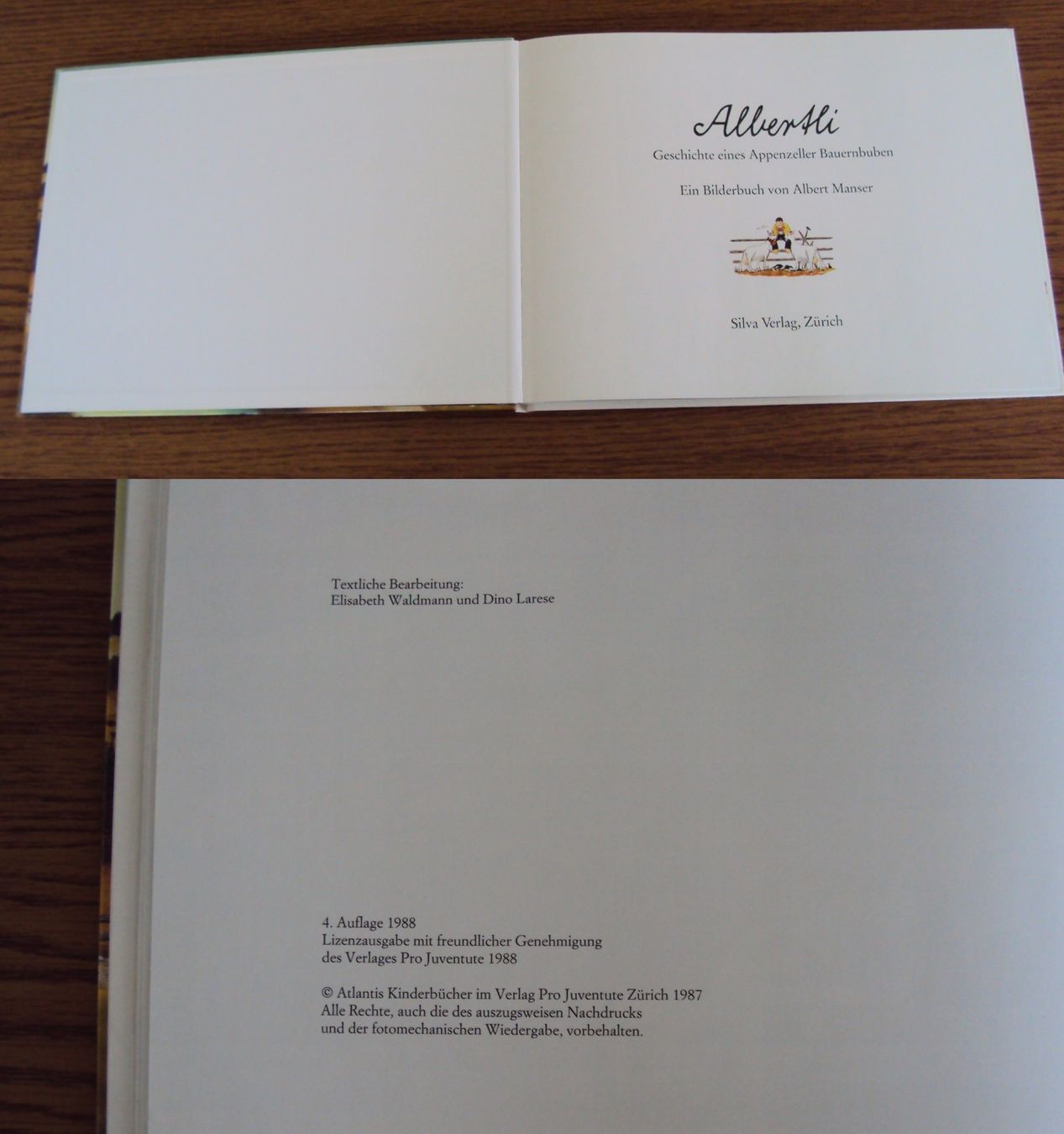 Libri: Albert Manser - ALBERTLI 4. Auflage 1988 – Usato da Zürich venduto da silver-team 3