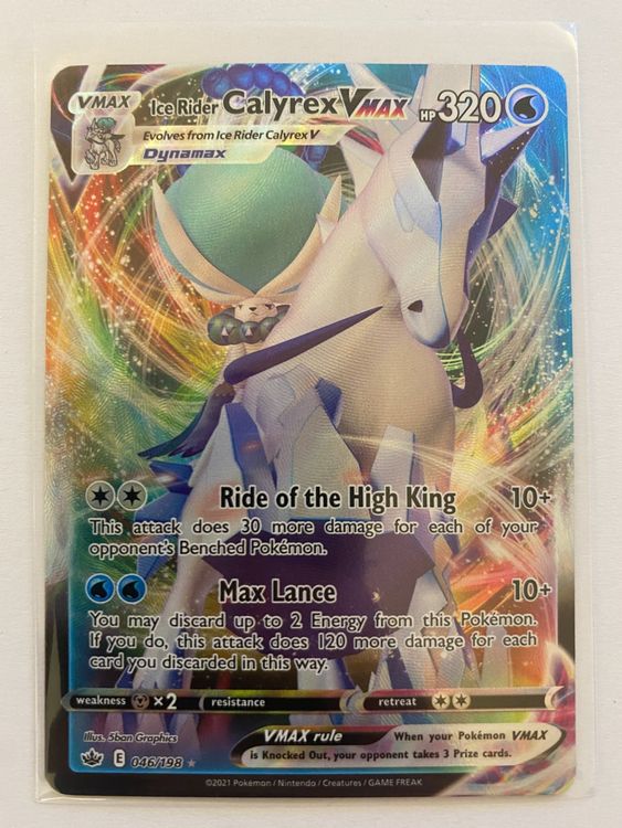 Pokemon Ice Rider Calyrex VMax 046/198 Chilling Reign EN (Neuf (Voir  description))  Weingarten-Kalthusern pour CHF 4  avec livraison |  Acheter sur Ricardo