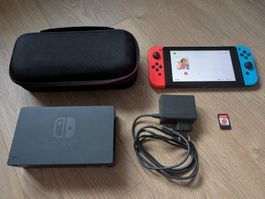 Nintendo Switch + Pokemon Schild + 64GB SD + Zubehör