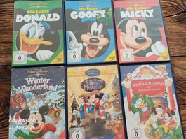 6 Stk. DVD's Micky, Goofy, Donald
