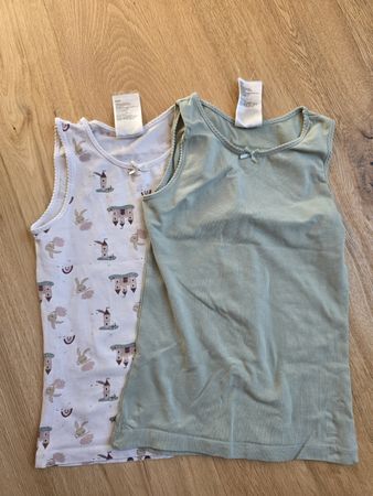 2 Unterhemden H&M Mädchen Grösse 122/128 Baumwolle