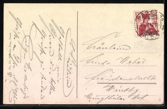 Cartoline postali: Basel, Bundesbahnhof mit Springbrunnen – Usato da Berlin venduto da bartko-reher 1