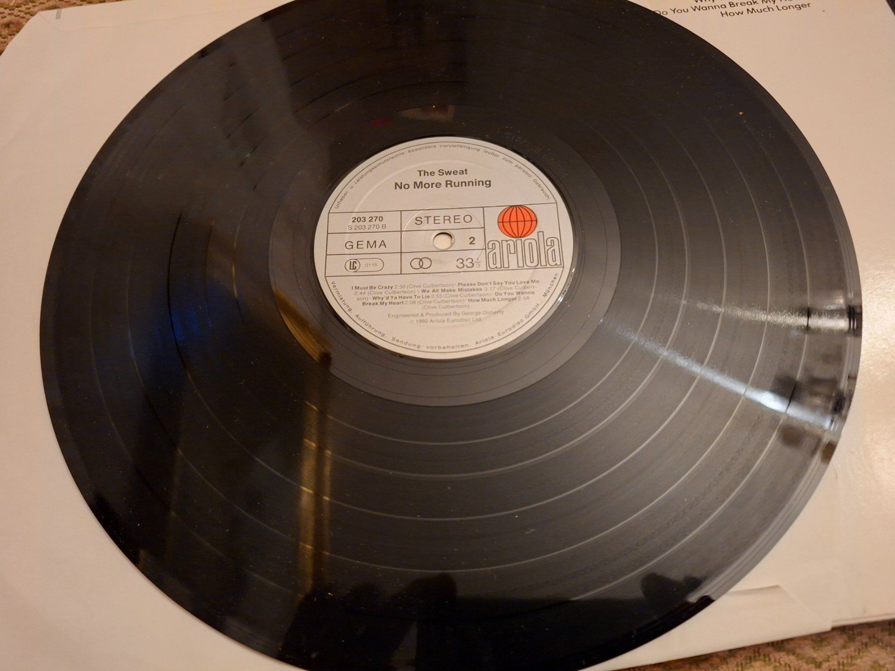 Schallplatten: Rock Lp 1981 - The Sweat - No More Running – Gebraucht aus Bernex von Wannabehasbeen01 6