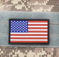 USA Flag PVC Patch mit Klettverschluss | American Badge 🇺🇸