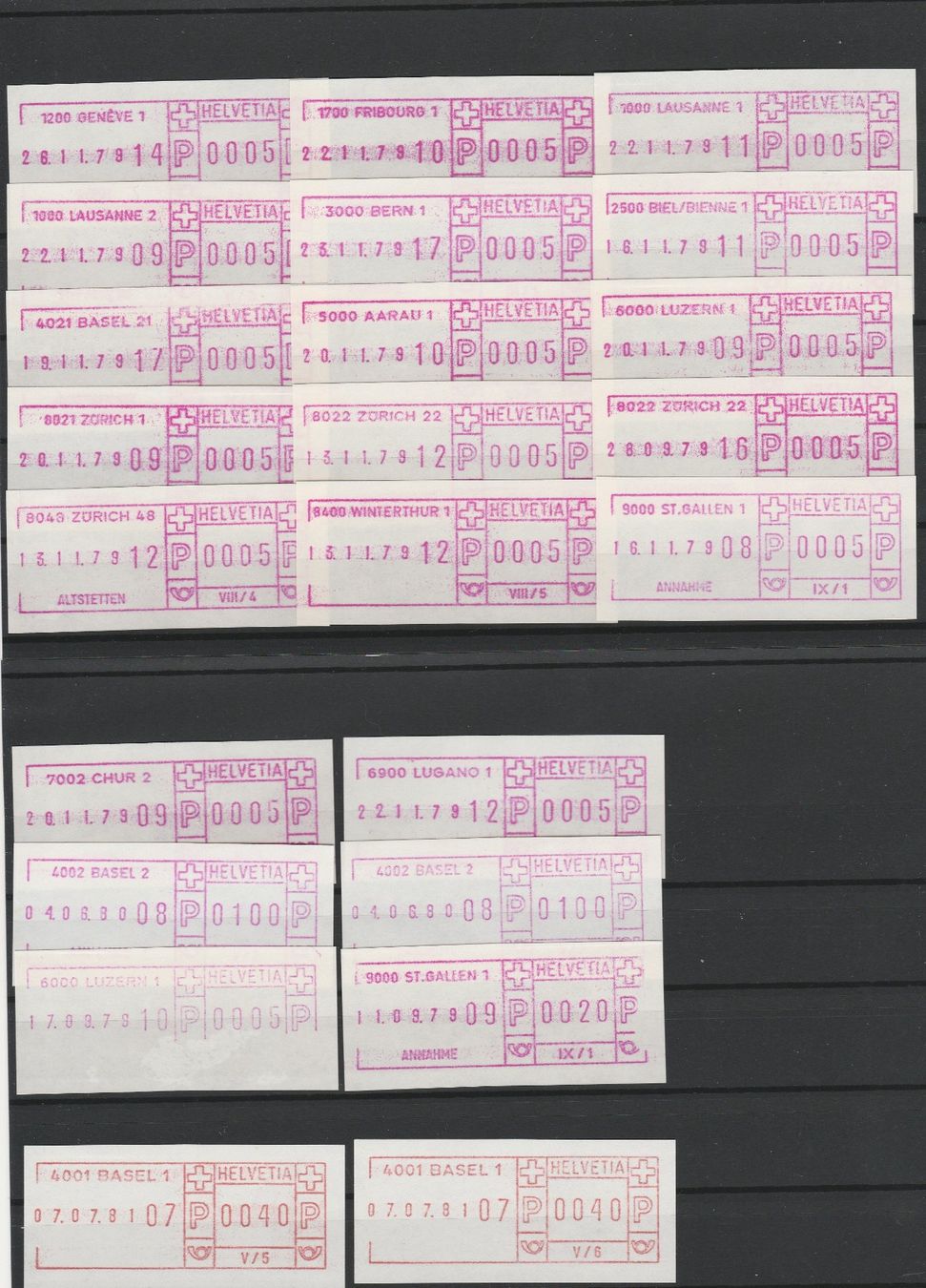 Tous les timbres: Diverse Schalterfreisempel – D'occasion à Oberglatt ZH par Wiedmi6