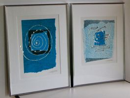 2 abstrakte Bilder von Schlapbach