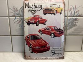 Blechschild Ford Mustang 30 Jahre NEU/OVP 30x20 cm