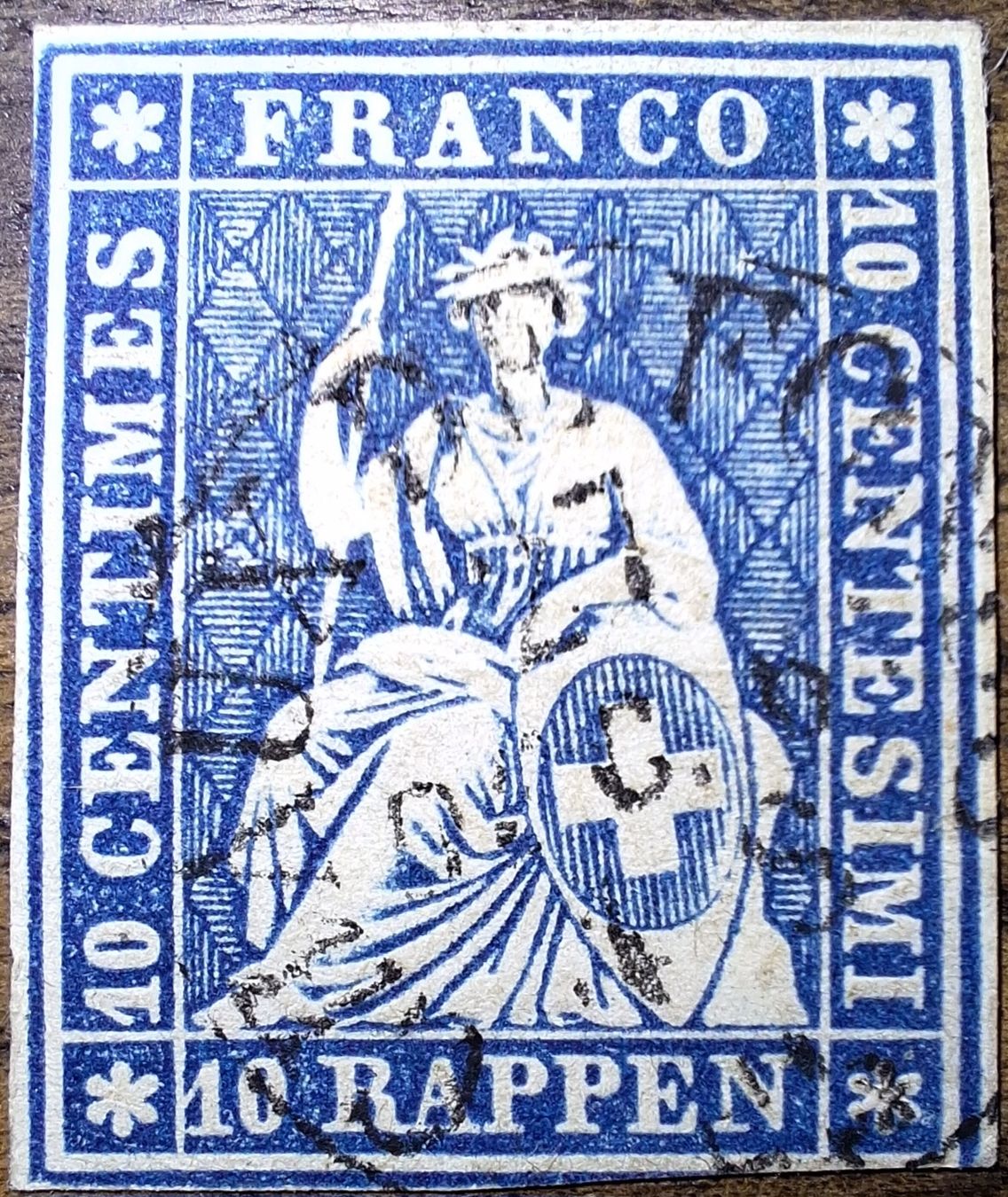 Alle Briefmarken: Strubel 23G Kat. 40.- – Gebraucht aus Balgach von SIMEON27