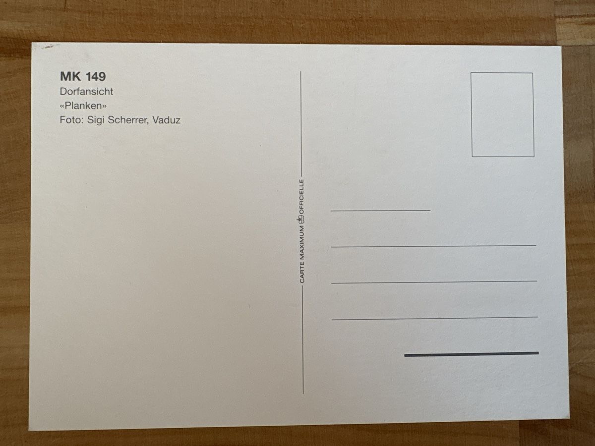Cartoline postali: AK mit Briefmarke von Liechtenstein Planken – Usato da Rümlang venduto da Kartenpost1 1