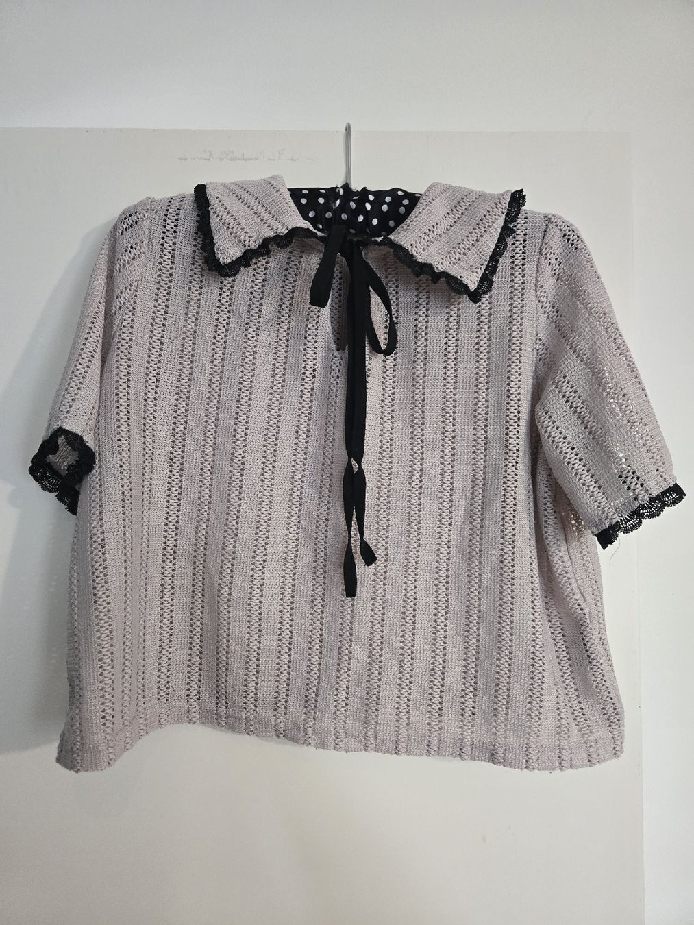 Camicette: süsse Strickbluse mit Kontrastabschlüssen, XL – Nuovo (secondo la descrizione) da Dübendorf venduto da Timulka