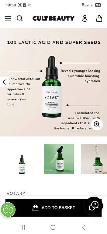 Cura del viso: VOTARY Sensitive Resurfacing Peel – Nuovo e nell'imballaggio originale da Uerkheim venduto da Pod23 2