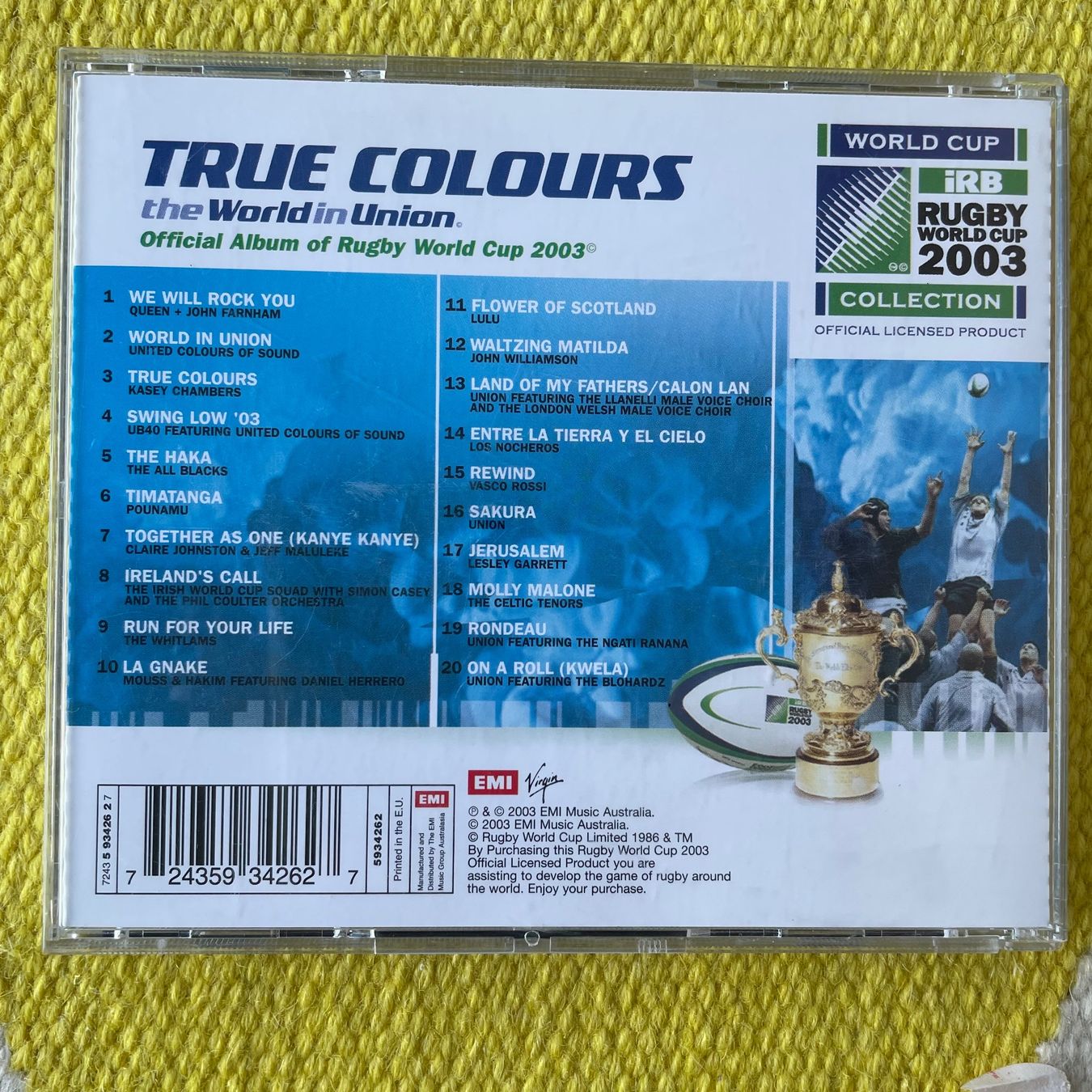 CD: RUGBY WORLD CUP 2003-TRUE COLOURS – Usato da Rorschacherberg venduto da CD-Roli 1