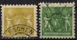 1921 Wappenmuster  gestempelt   SBK 40.00
