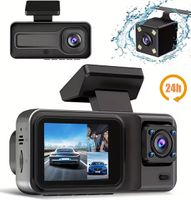 3-Kanal Dashcam Auto 1080P DVR Rückfahrkamera 24h parking