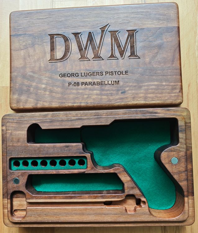 Tiro a segno: Luxus Schatulle Holz für Pistole Luger Parabellum 08! Neu! – Nuovo (secondo la descrizione) da Rüti ZH venduto da Sarah0406 1