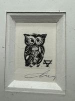 ERNY Gilles - Chouette, gravure originale encadrée, Signée