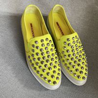 Prada – Neongelb / Grün loafers mit Nieten – Gr. 36 !