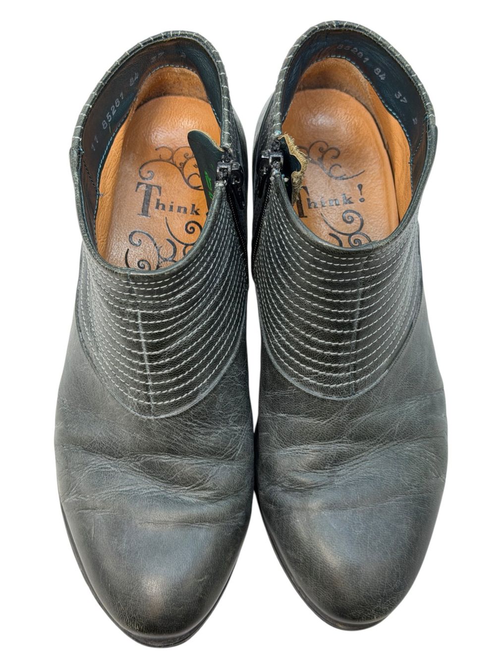 Think Damenschuhe: Bottines Think cuir gris. Pointure 37 – Gebraucht aus Cossonay-Ville von Retrova 2