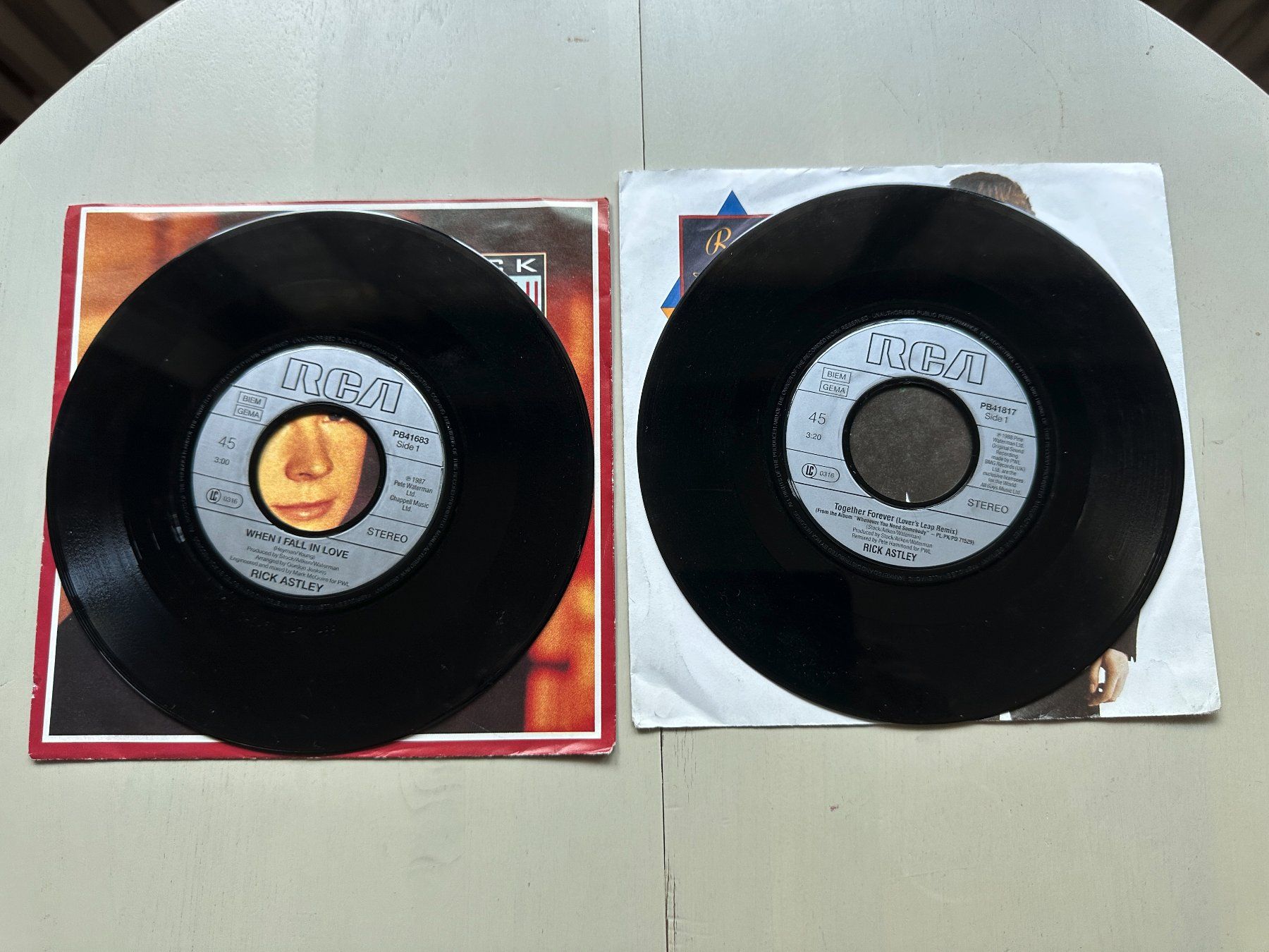 Schallplatten: RICK ASTLEY tolle Singles Kult 80's – Gebraucht aus Basel von Partridge 2