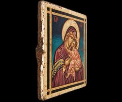 Christlich-orthodoxe Ikone (Maria mit dem Jesuskind)