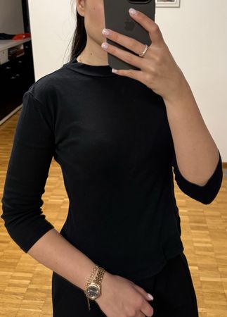 Zara haut noir manches 3/4 - Taille S