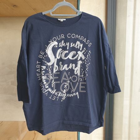 🐸 SOCCX WEITER PULLOVER M - L MARINE NEUWERTIG