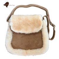 Borsa a tracolla per donna in vera pelle di pecora