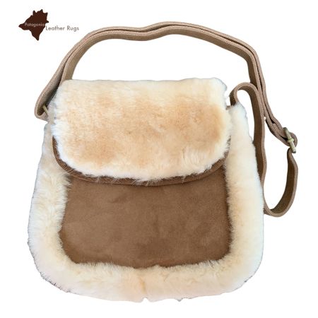Borsa a tracolla per donna in vera pelle di pecora