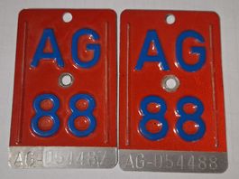 2 Velonummern / Velo Nummern AG 88