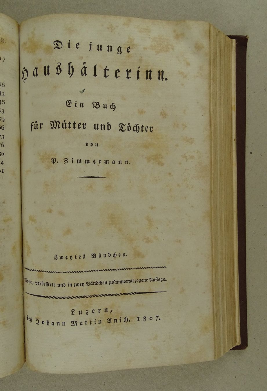 Libri: DIE JUNGE HAUSHÄLTERIN, LUZERN 1807 – Usato da Grüningen venduto da Kartensammler 7