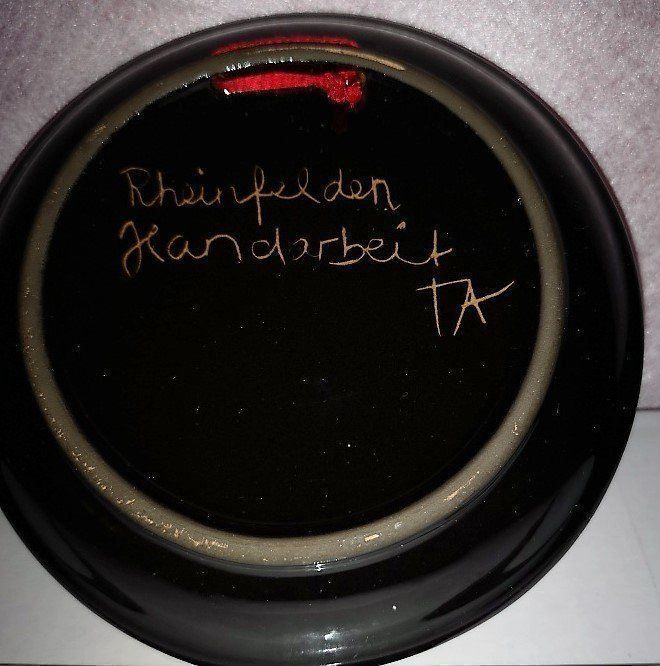 Rheinfelder Keramik Teller: Wandteller Handorgel Rheinfelder Keramik – Neu (gemäss Beschreibung) aus Lutzenberg von Truhe 2