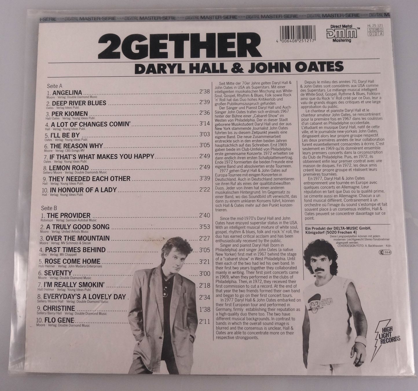 Dischi in vinile: Schallplatte Hall & Oates - 2Gether – Usato da Rüti ZH venduto da Restwert_Rueti_ZH 1